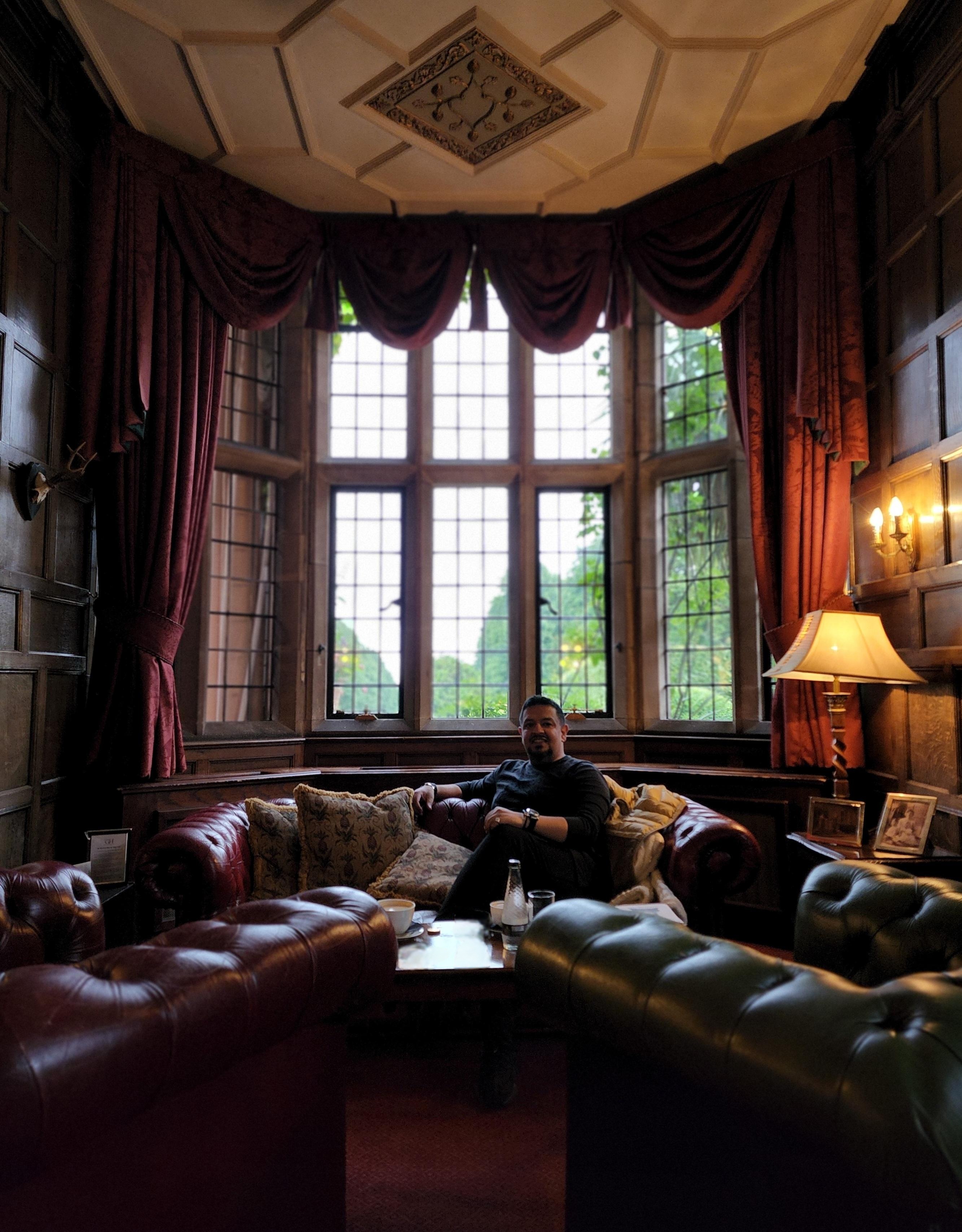Waleed Alshalan in a historic English interior